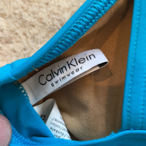 Calvin Klein One-Piece swimsuit, lined, teal SZ 12 - Picture 4 of 4